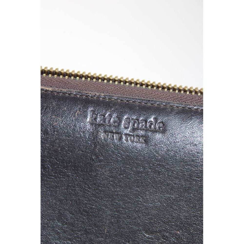 Kate Spade New York Leather Zip Around Multi Pocket Card Wallet Dark Brown - Picture 10 of 10